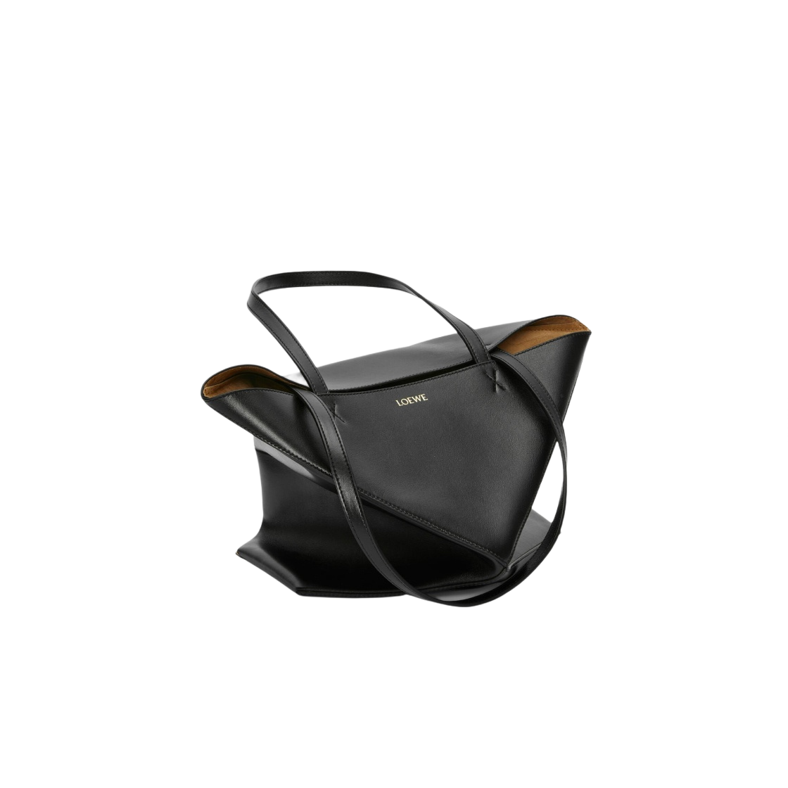 로에베 미디움 퍼즐 폴드 토트백 샤이니 카프스킨 블랙(Loewe Medium Puzzle Fold Tote Bag in Shiny Calfskin Black) - 2
