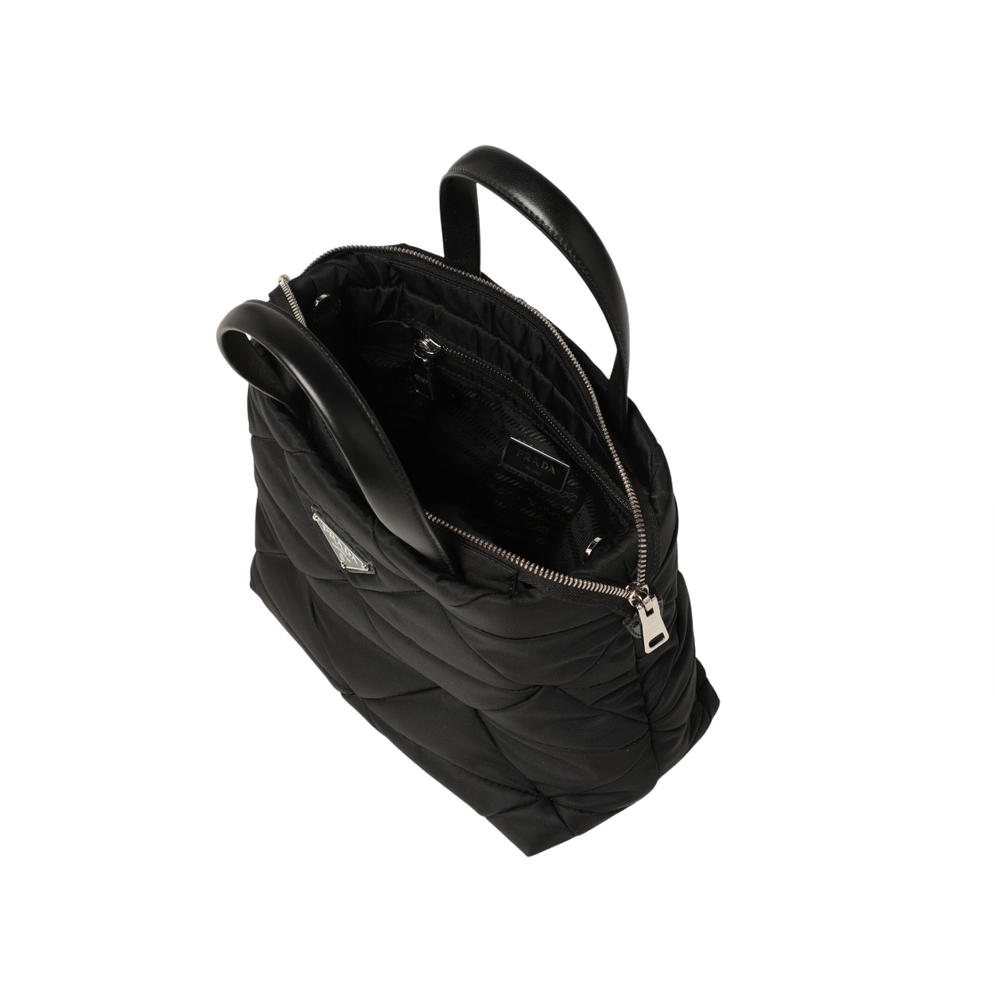 프라다 리나일론 패딩 토트백 블랙(Prada Re-Nylon Padded Tote Bag Black) - 2