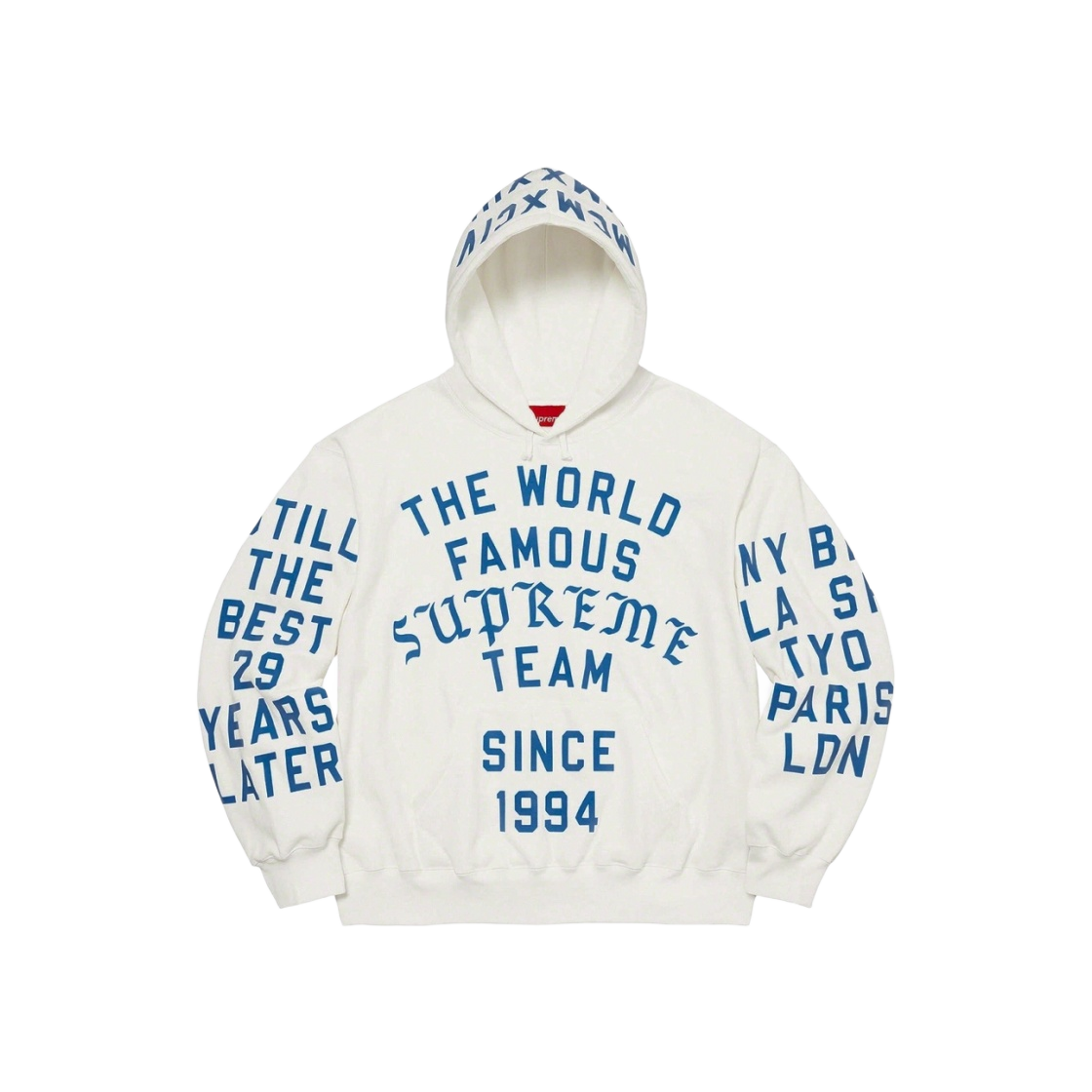 슈프림 팀 플록 후드 스웨트셔츠 화이트 - 23SS | Supreme | KREAM 슈프림 팀 플록 후드 스웨트셔츠 화이트 - 23SS | Supreme | KREAM