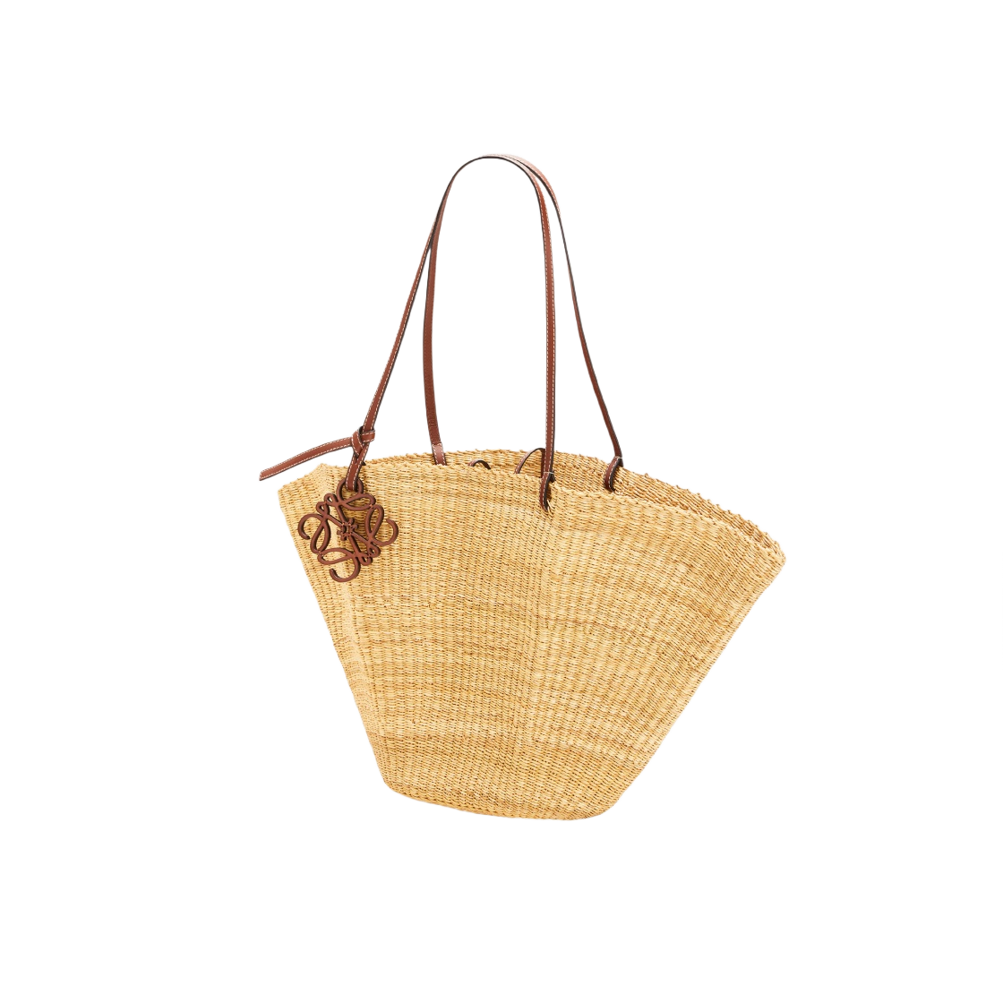 로에베 엘리펀트 그래스 앤 카프스킨 쉘 베스킷백 내츄럴 피칸(Loewe Shell Basket Bag in Elephant Grass and Calfskin Natural Pecan) - 2