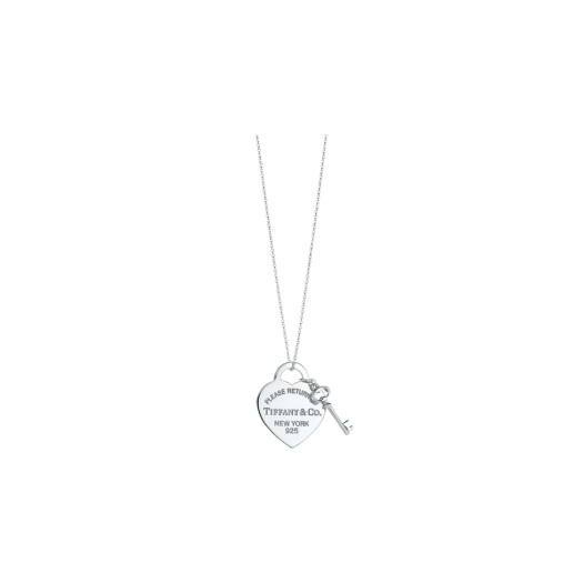 Tiffany & Co. Return To Tiffany Heart Tag with Key Pendant Medium Silver