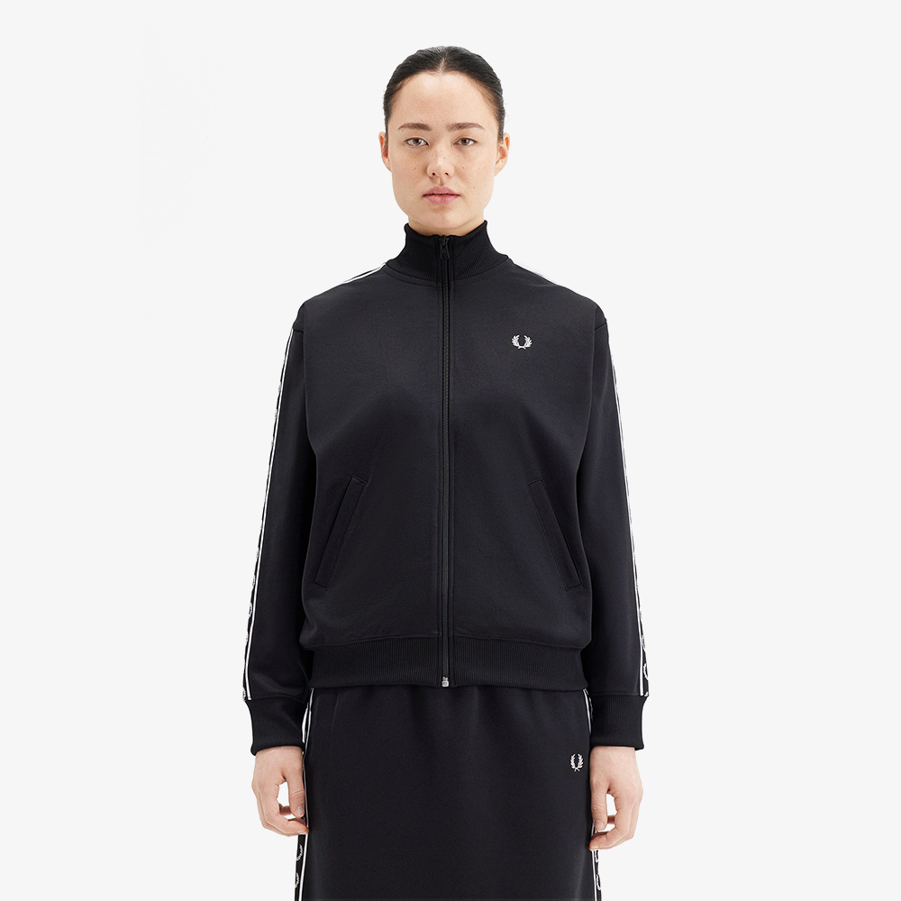 프레드페리 우먼 테잎 트랙 재킷 블랙(Fred Perry Womens Taped Track Jacket Black) - 2