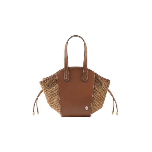 Helen Kaminski Piaf Tote with Raffia Cuoio Nougat