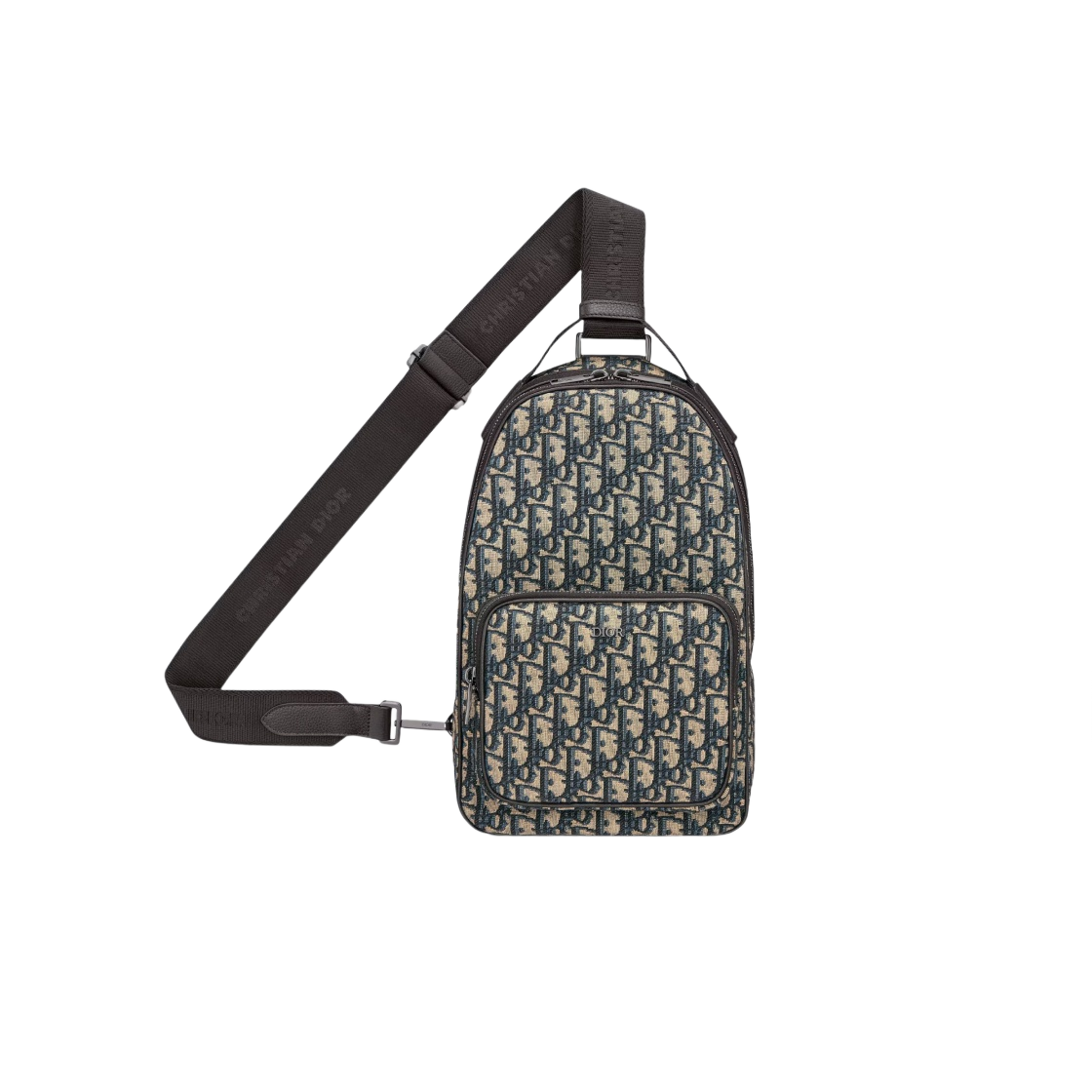 디올 라이트 라이더 슬링 백 베이지 블랙 디올 오블리크 자카드(Dior Mini Rider Sling Bag Beige Black Dior Oblique Jacquard) - 1