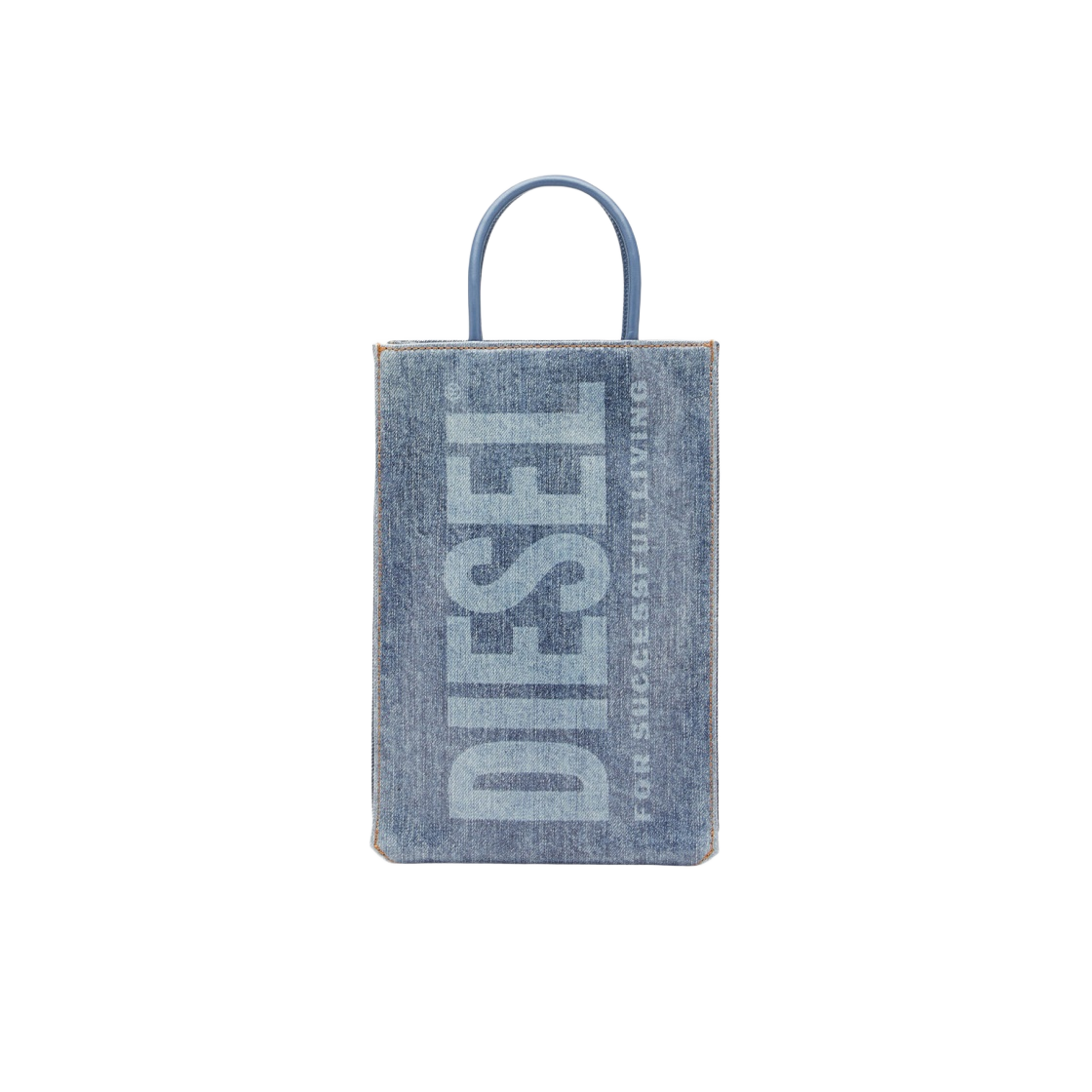 디젤 DSL 미디움 쇼퍼백 인 코티드 마블 데님 블루(Diesel DSL Medium Shopper Bag in Coated Marbled Denim Blue) - 1