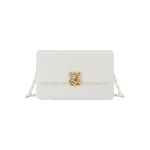 Louis Quatorze L-Quilting Soft Caviar Crossbody Bag Ivory
