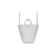 Balenciaga Grained Calfskin Everyday Small North-South Shoulder Tote Bag White
