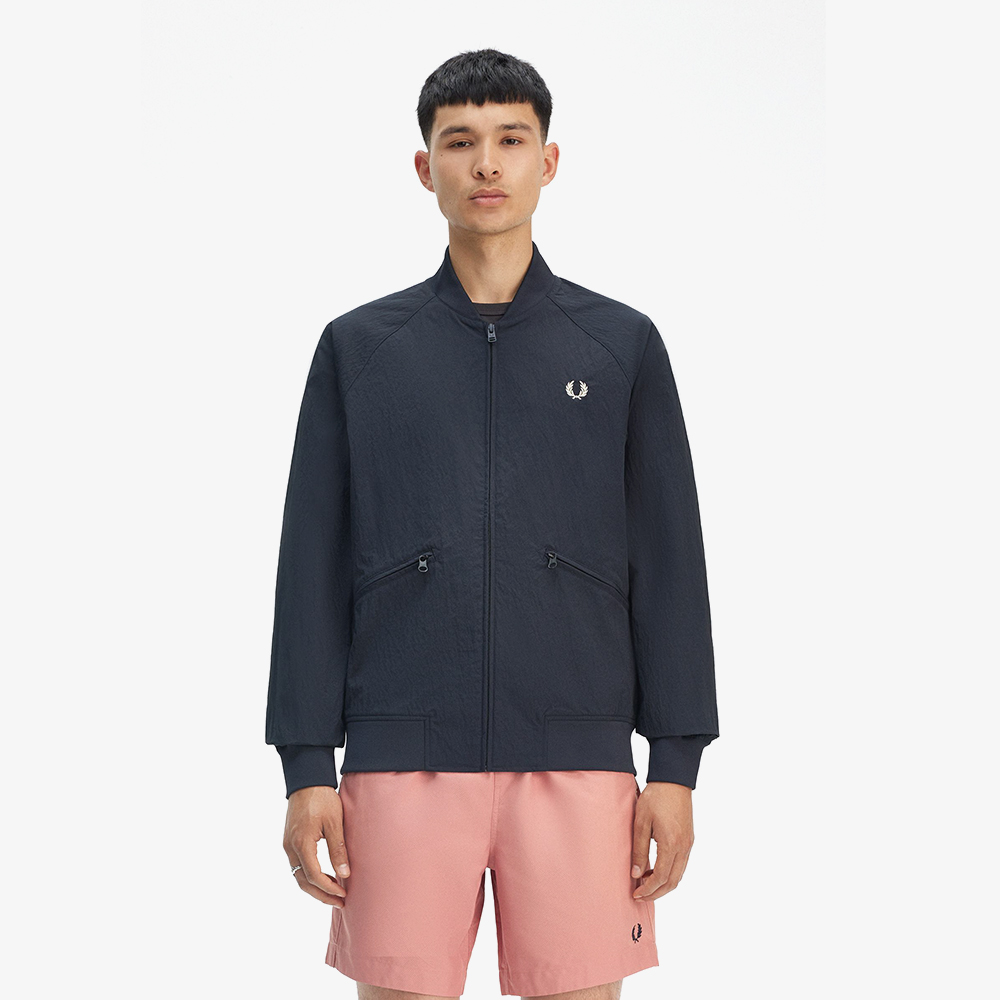 프레드페리 텍스쳐드 테니스 보머재킷 네이비(Fred Perry Textured Tennis Bomber Jacket Navy) - 2