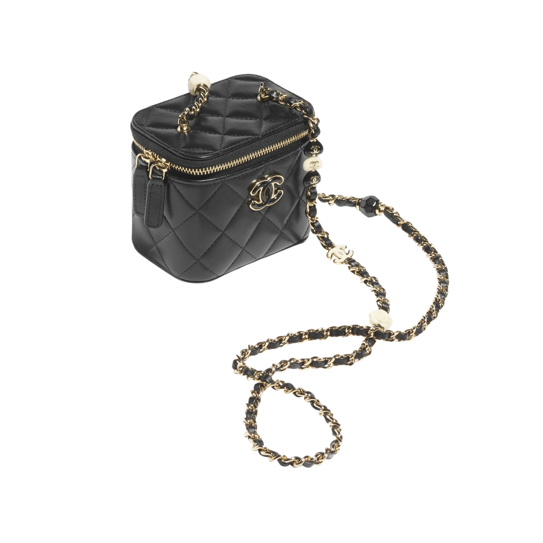 AP3230-B10183-94305 Chanel Clutch with Chain Lambskin Resin & Gold Black - #2