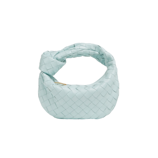 Bottega Veneta Mini Leather Jodie Teal Washed