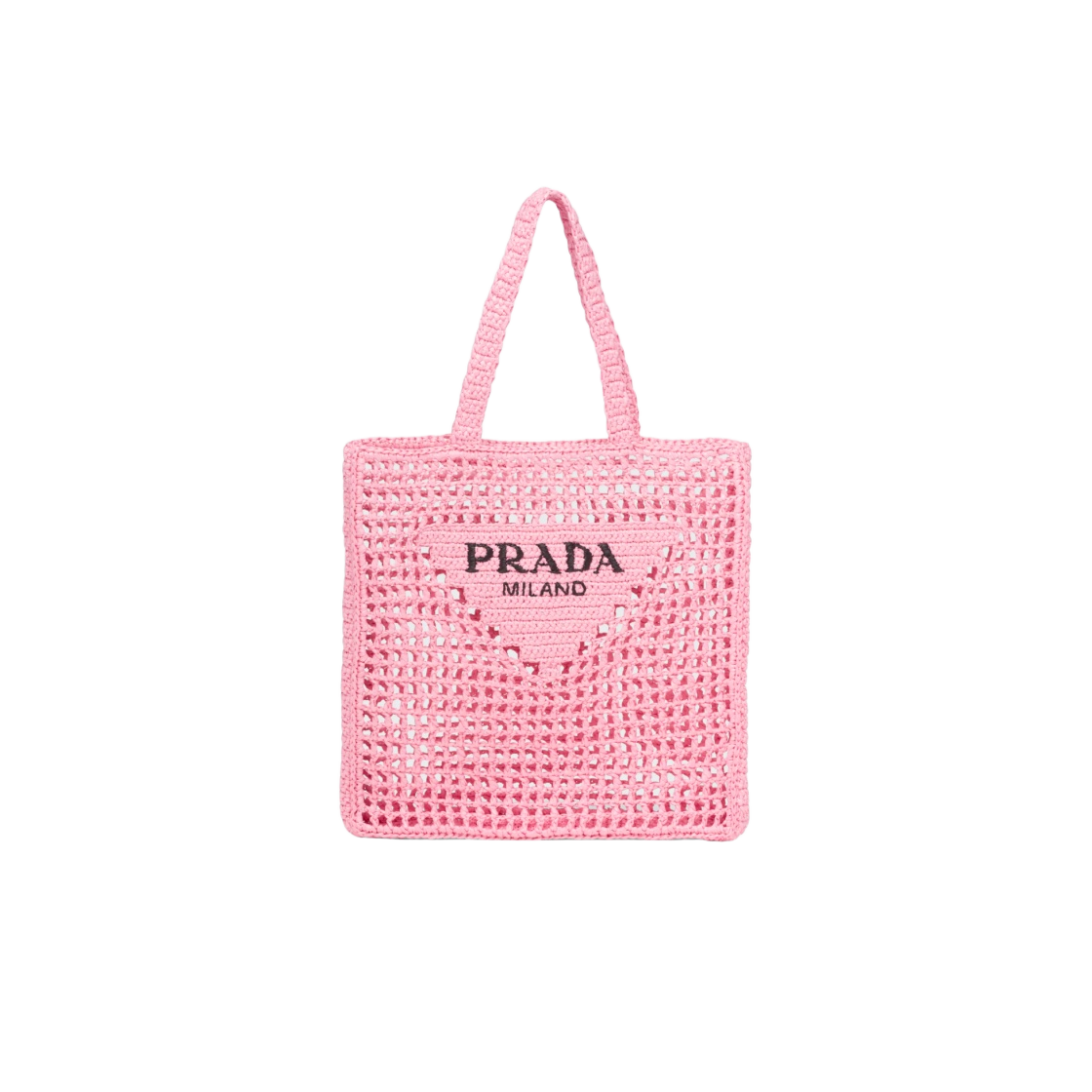 프라다 라피아 토트백 페탈 핑크 | Prada | KREAM
