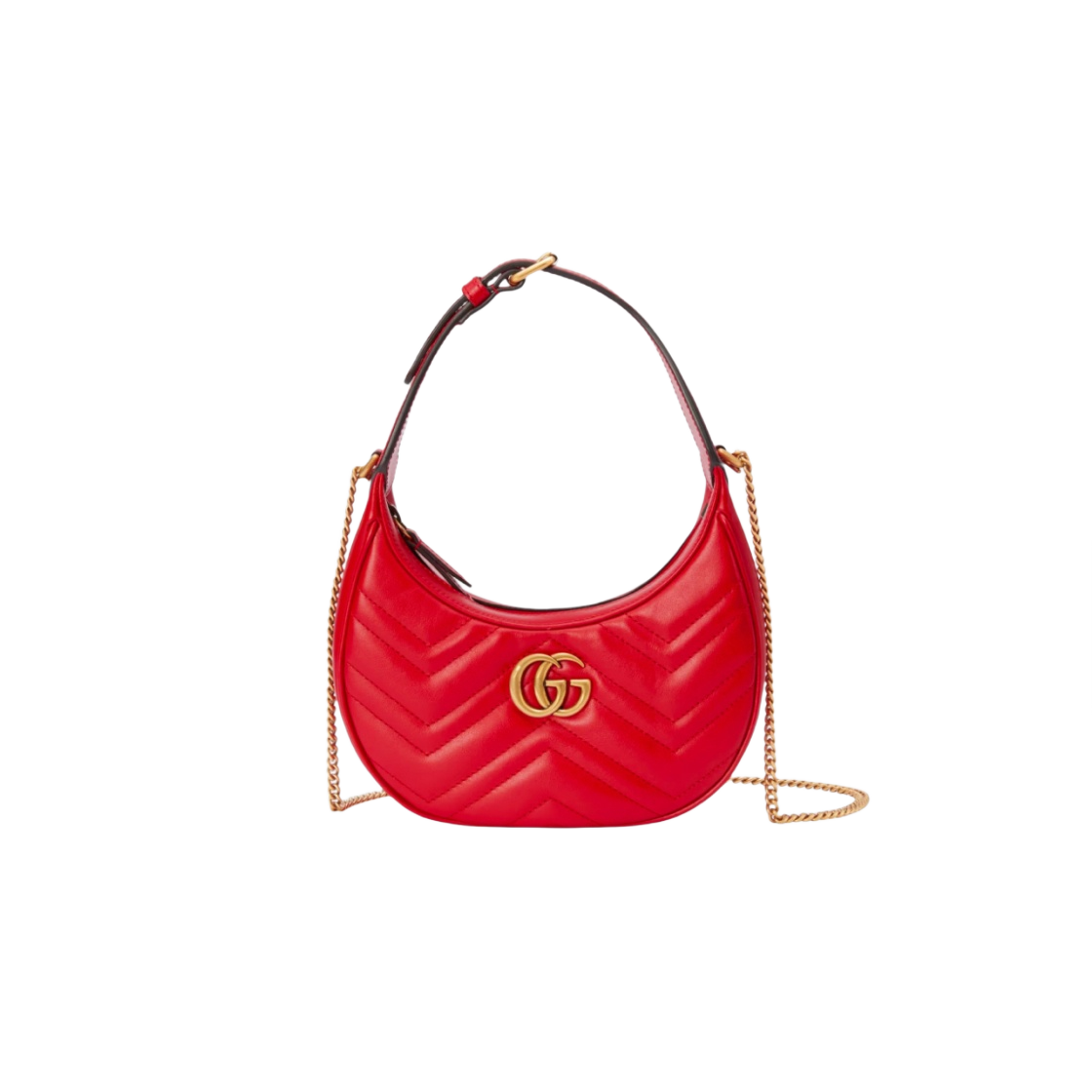 699514-DTDHT-6832 Gucci GG Marmont Matelasse Mini Bag Red Leather