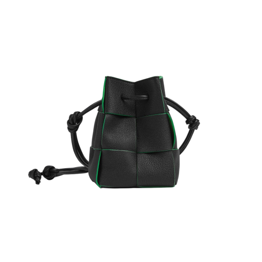 Bottega Veneta Mini Cassette Bucket Bag Black Parakeet