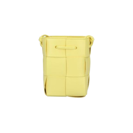 Bottega Veneta Mini Leather Cassette Bucket Bag Sherbert