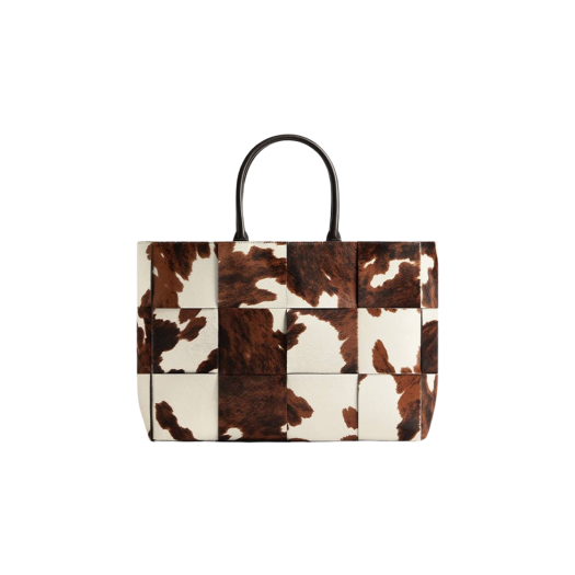 Bottega Veneta Large Arco Tote Bag White Brown Fondant