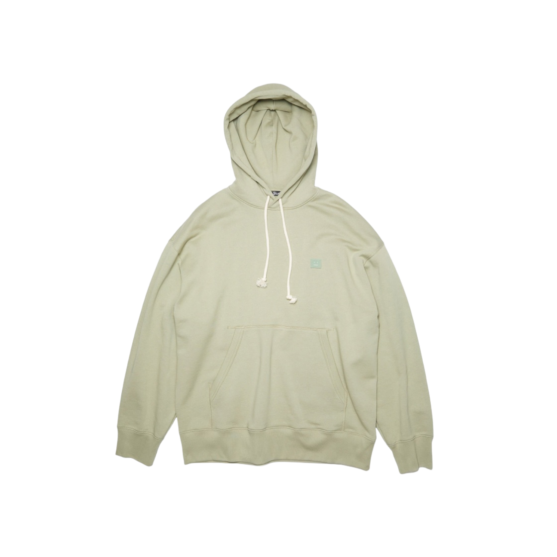 CI0079-CRW Acne Studios Farrin Face Oversized Hooded Sweatshirt Eucalyptus Green - 대표 이미지 #1