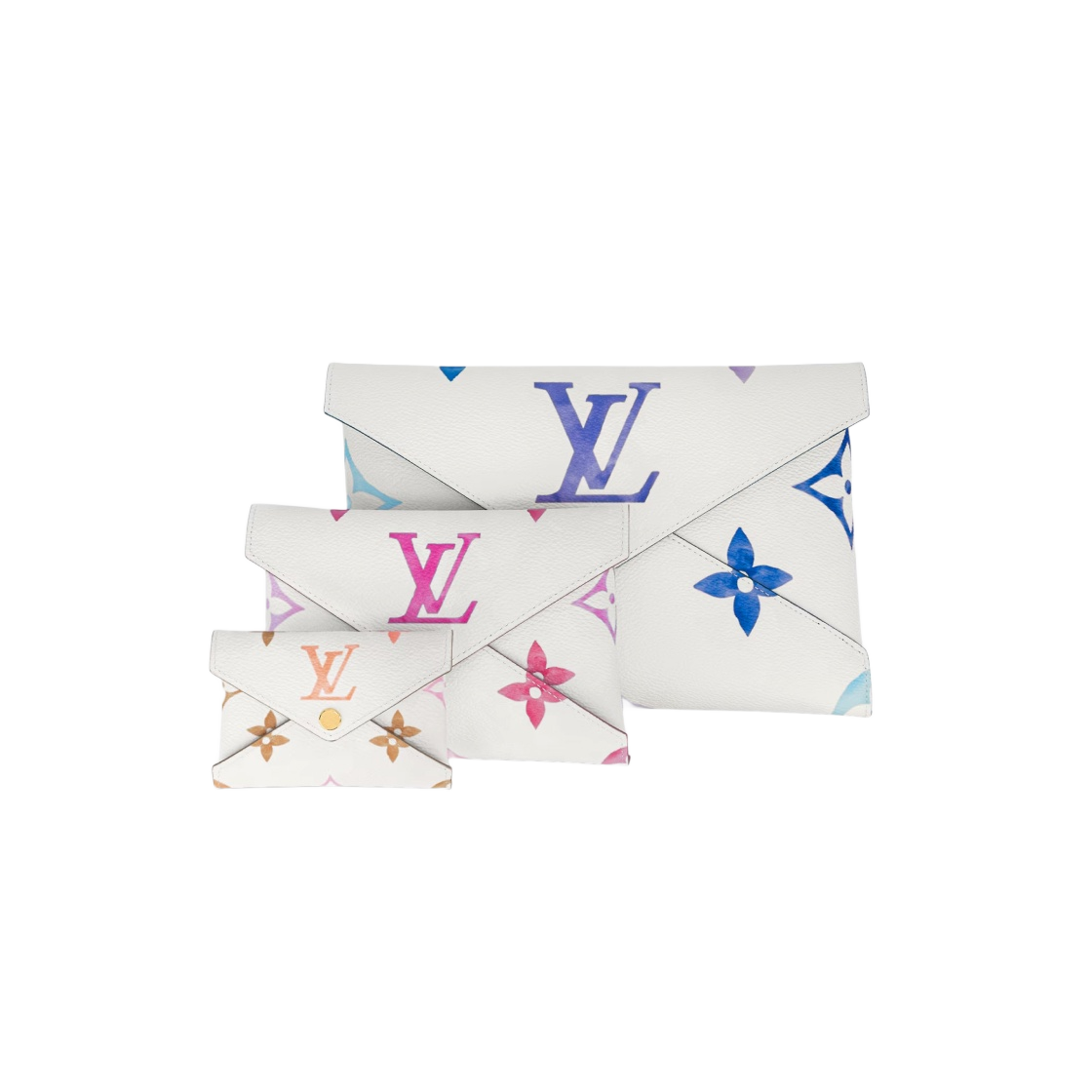M82387 Louis Vuitton Kirigami Pochette Blue Pink Beige - 대표 이미지 #1