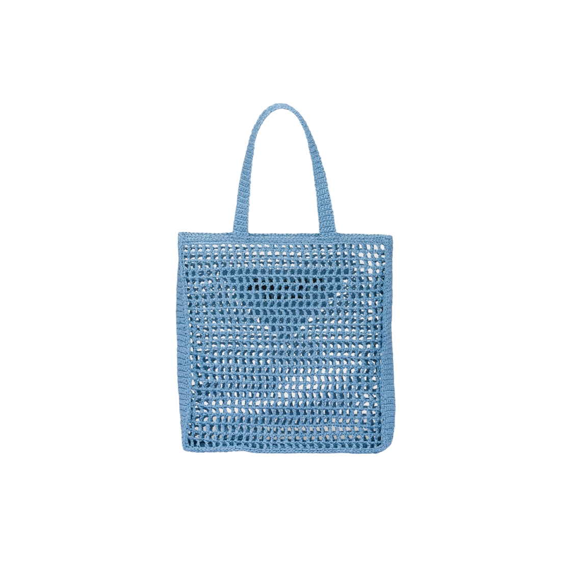 프라다 크로쉐 토트백 로고 라이트 블루(Prada Crochet Tote Bag Logo Light Blue) - 3
