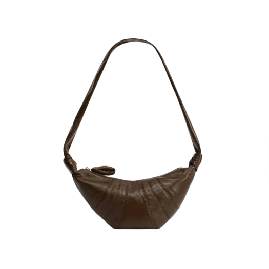 Lemaire Small Croissant Bag Soft Nappa Leather Dark Tobacco