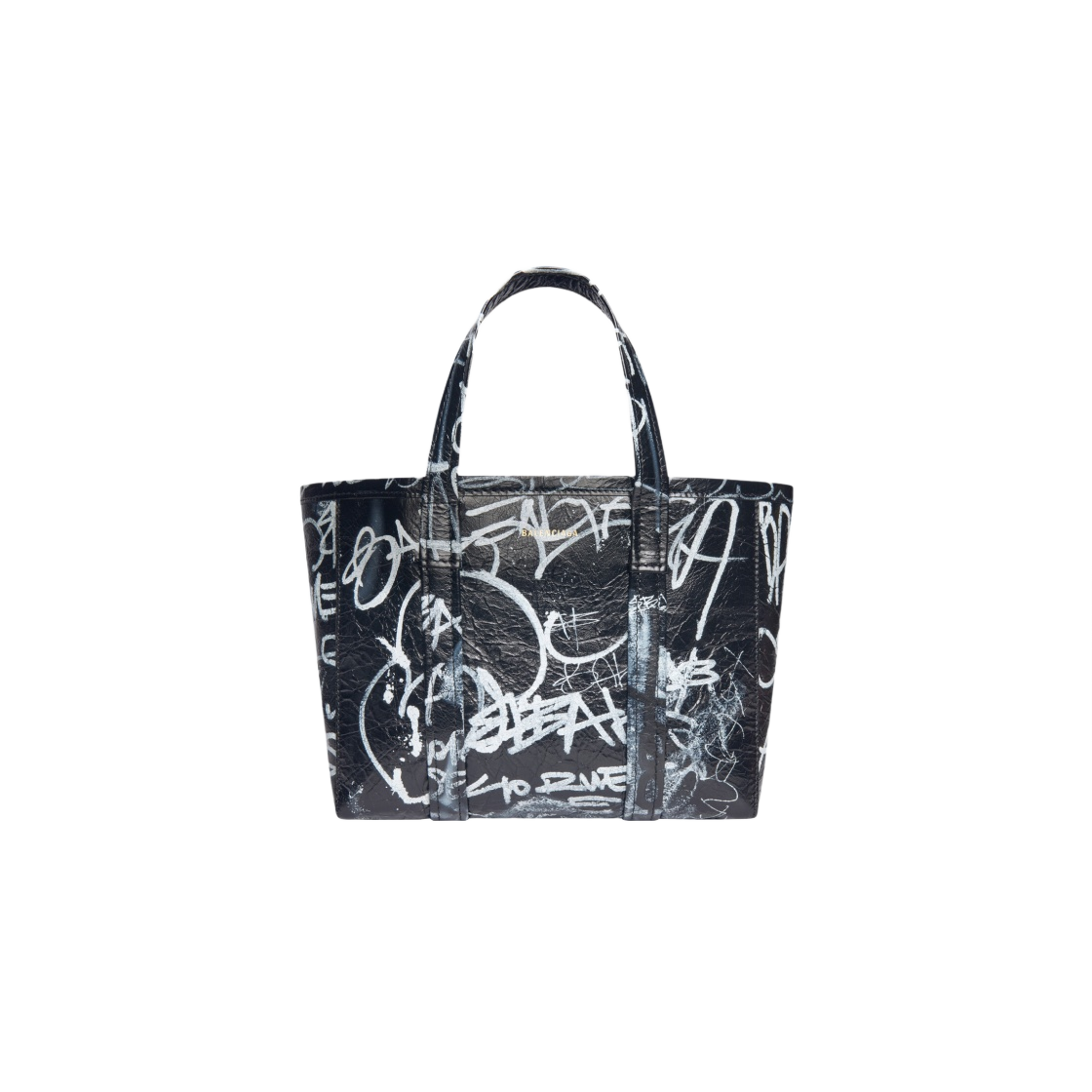 발렌시아가 바베스 스몰 이스트 웨스트 그래피티 쇼퍼백 블랙(Balenciaga Barbes Small East-West Graffiti Shopper Bag Black) - 1
