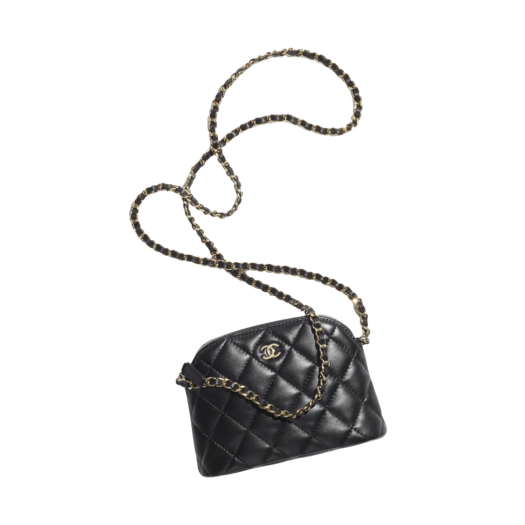 Chanel Clutch with Chain Lambskin & Gold Black