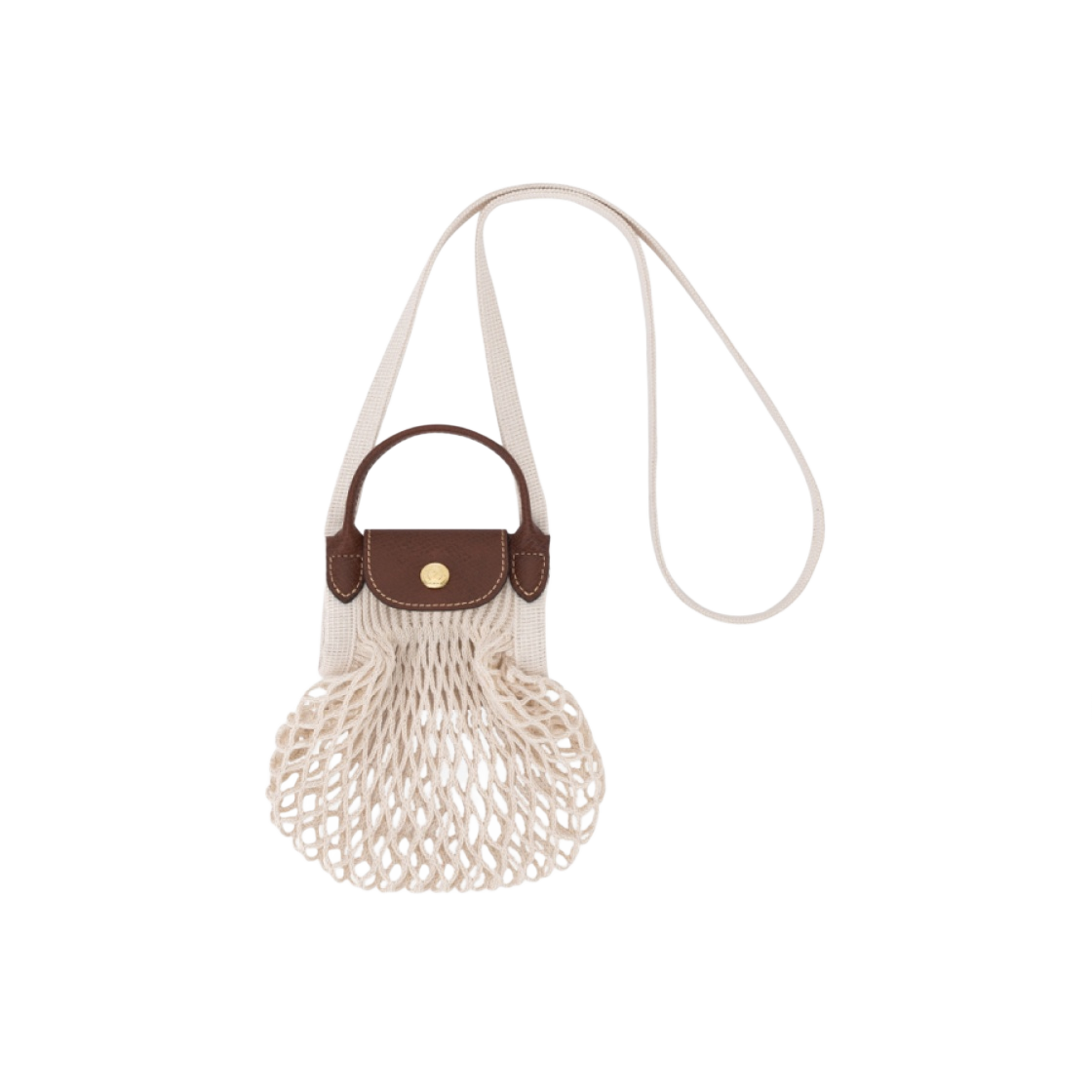 롱샴 르 플리아쥬 필렛 크로스바디백 XS 에크루(Longchamp Le Pliage Filet Crossbody Bag XS Ecru)
