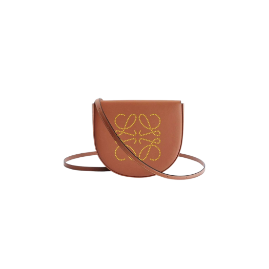 Loewe Small Heel Pouch in Soft Calfskin Tan Ochre