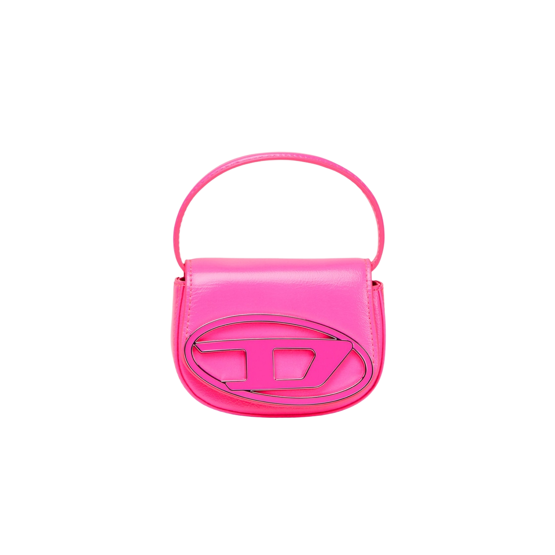디젤 1DR 미니백 인 네온 레더 핑크 플루오