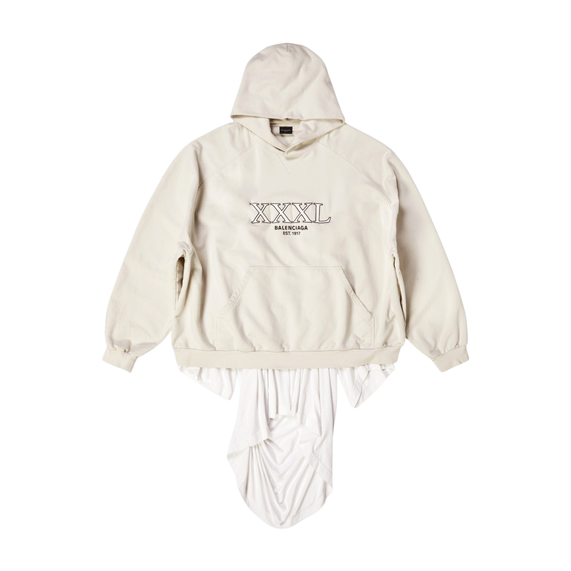 BALENCIAGA XXXL patchedホワイトパーカー 【公式通販】 BALENCIAGA XXXL patchedホワイトパーカー 【公式通販】