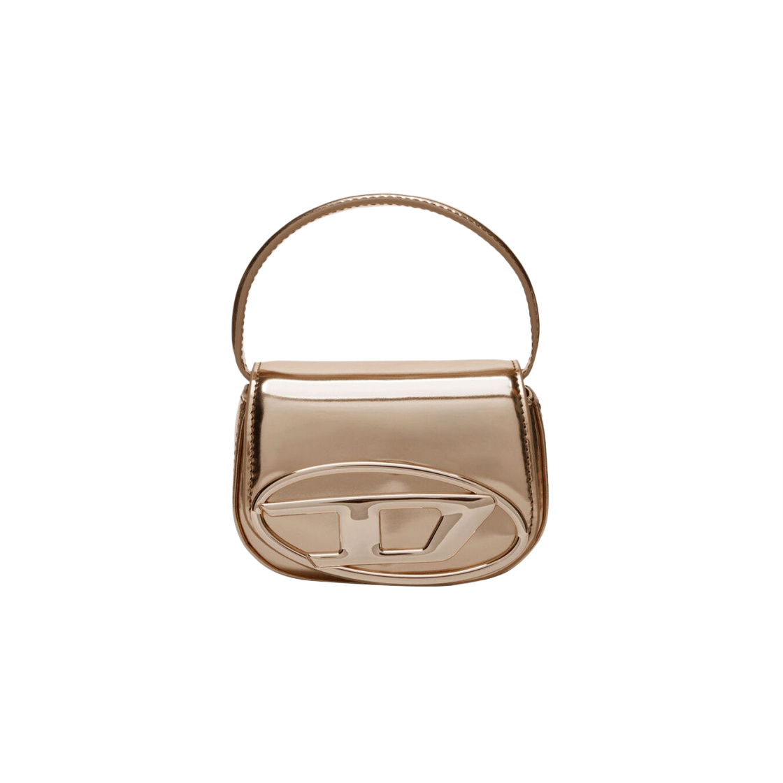 디젤 1DR 미니백 인 미러드 레더 브론즈(Diesel 1DR Mini Bag in Mirrored Leather Bronze) - 1