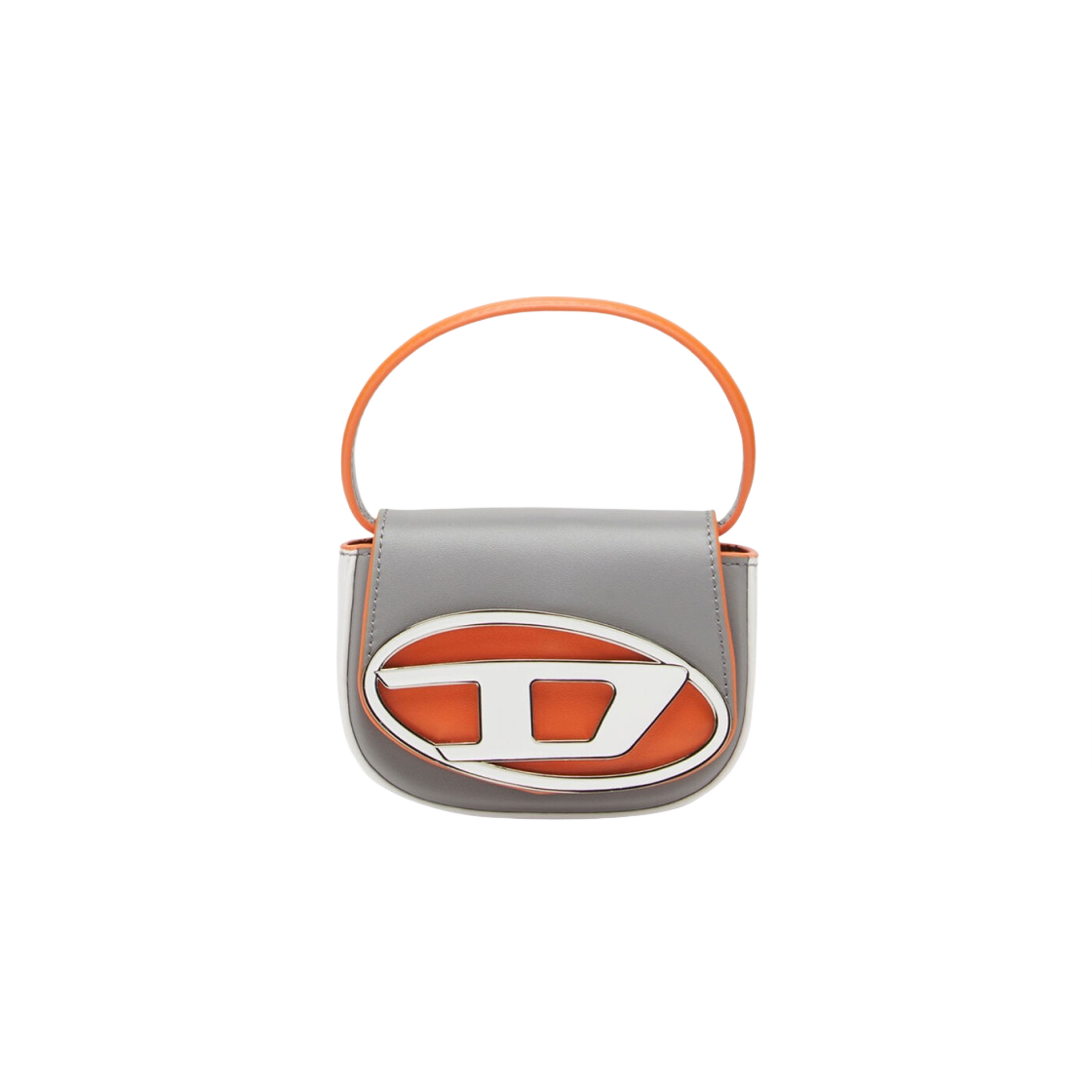 디젤 1DR 컬러 블록 미니백 인 나파 레더 그레이 오렌지(Diesel 1DR Colour Block Mini Bag with in Nappa Leather Grey Orange) - 1