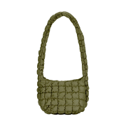 COS Quilted Messenger Bag Khaki Green