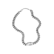 Diesel Dx1433 Stainless Steel Choker Necklace Silver