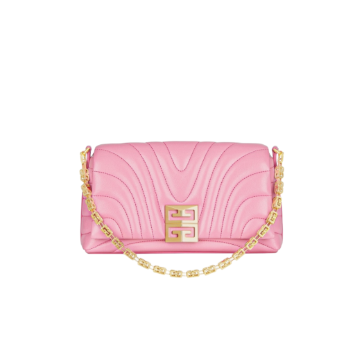 Givenchy Small 4G Soft Bag in Quilted Leather with Chain Bright Pink