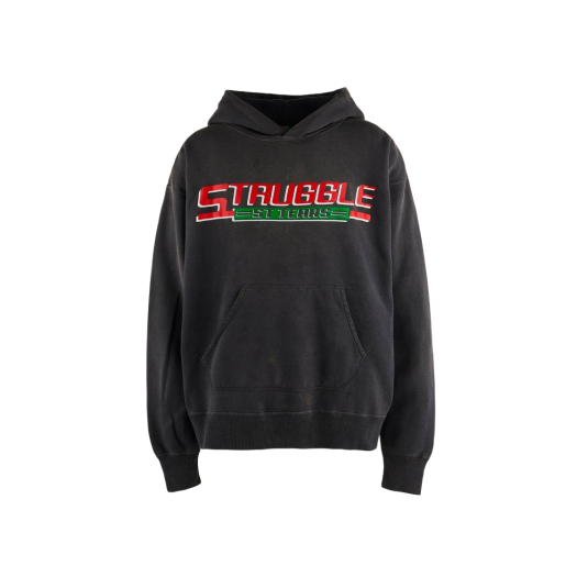 Saint Mxxxxxx × Denim Tears Struggle Hoodie Black - 24SS