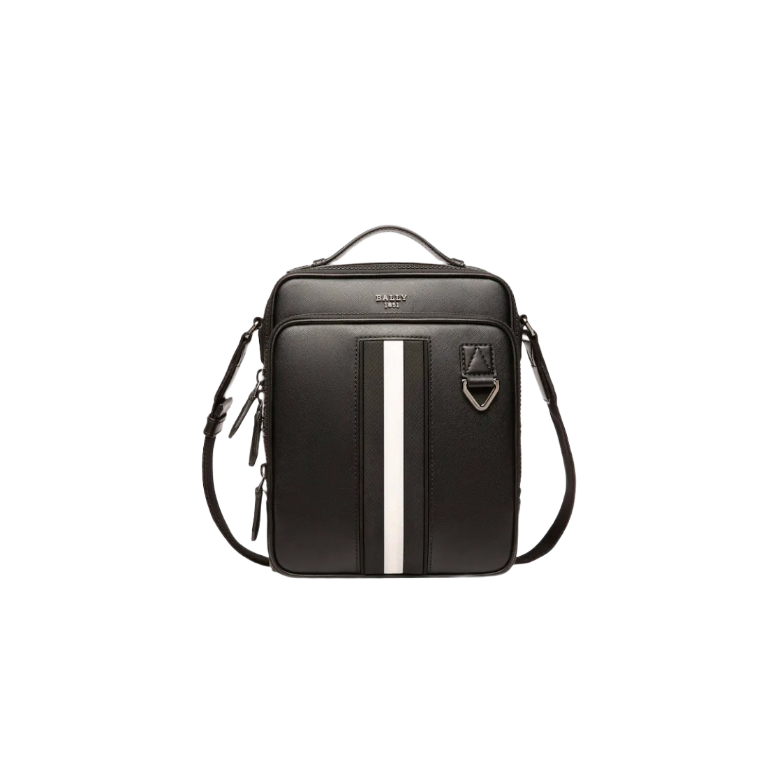 발리 마카오 레더 크로스바디백 블랙(Bally Mackao Leather Crossbody Bag Black) - 1
