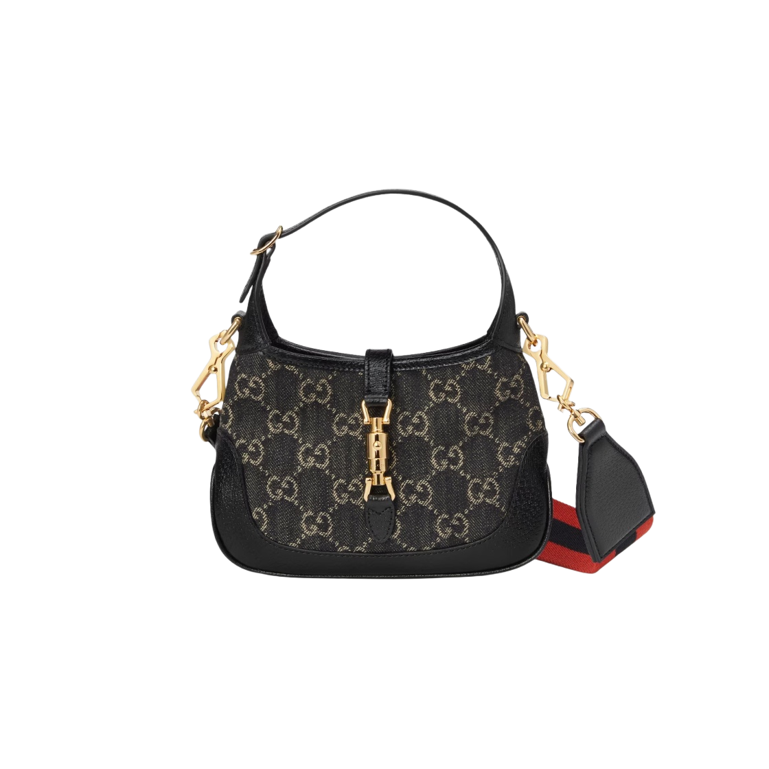 685127-UN3AG-1294 Gucci Jackie 1961 Mini Shoulder Bag Black Ivory - 대표 이미지 #1