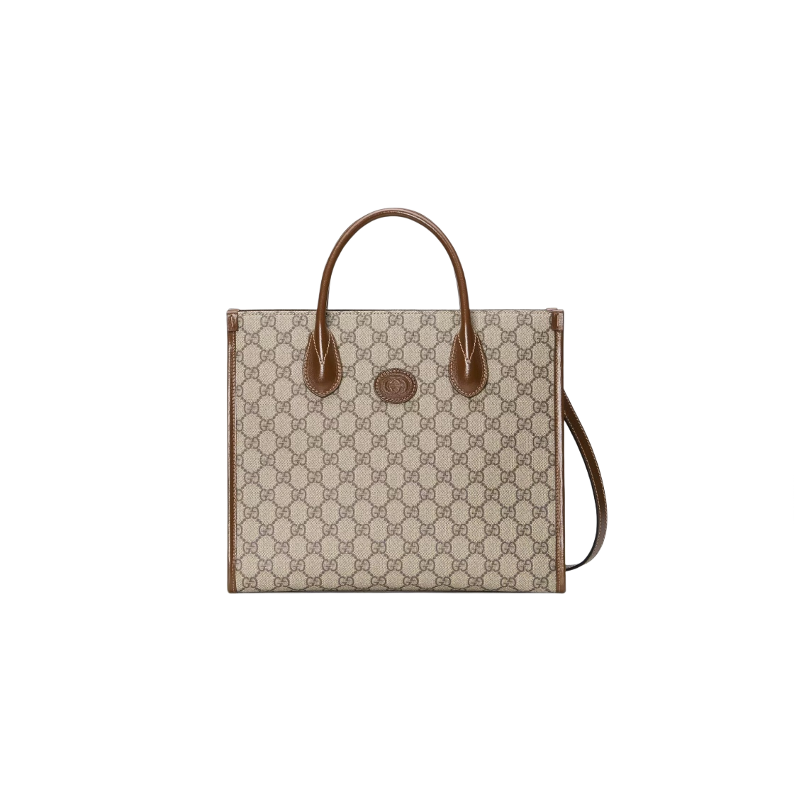 659983-92TCG-8563 Gucci GG Small Tote Bag Beige Ebony