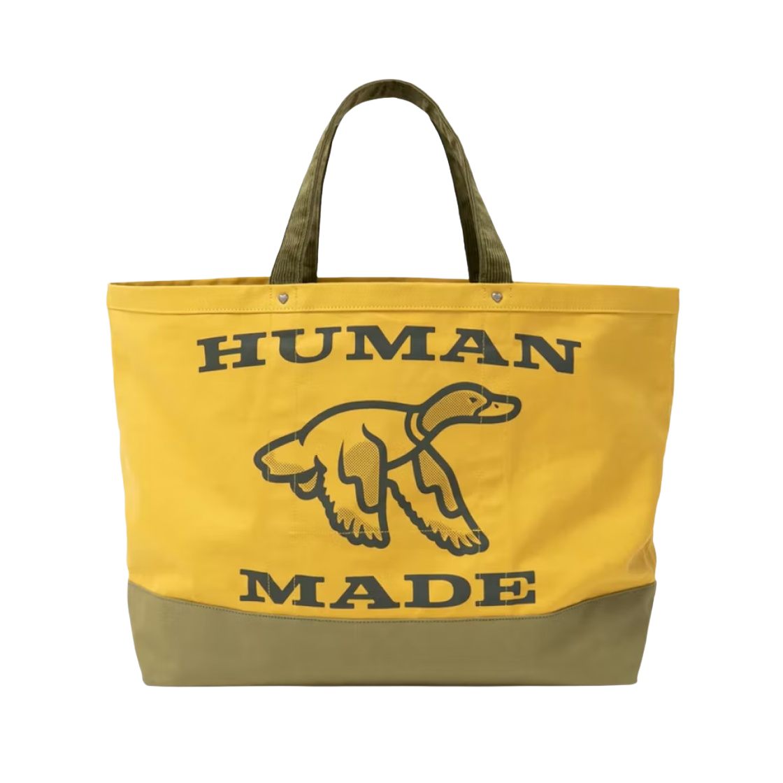 HUMAN MADE トートバッグ イエロー/オリーブ HUMAN MADE by NIGO ヒューマンメイド 国内正規 TOTE BAG 2WAY