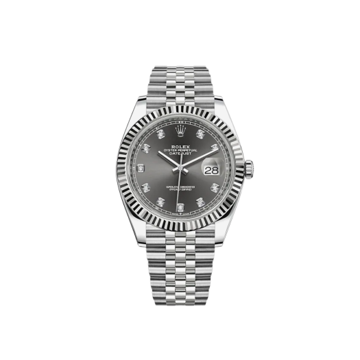 Rolex Datejust 41mm 126334 Slate Diamond-Set Jubilee
