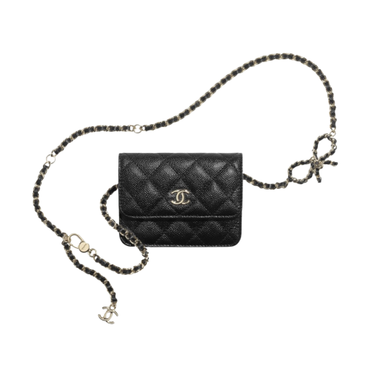 Chanel Belt Bag Grained Calfskin & Gold Black