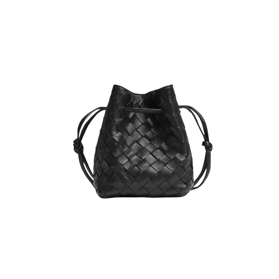 보테가 베네타 스몰 인트레치아토 버킷백 블랙(Bottega Veneta Small Intrecciato Bucket Bag Black) - 2