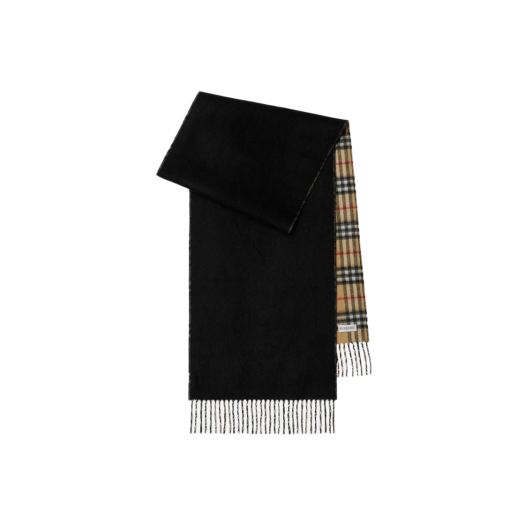 Burberry Check Cashmere Reversible Scarf Archive