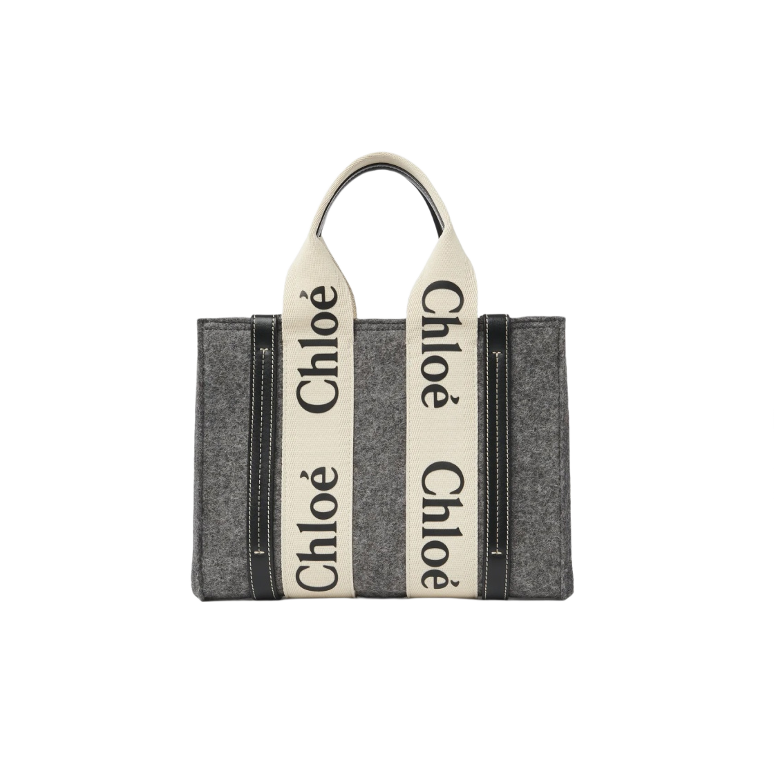 끌로에 우디 스몰 스트랩 토트백 캐시미어 그레이(Chloe Woody Small Strap Tote Bag Cashmere Grey) - 2