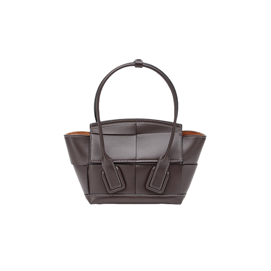 보테가 베네타 아르코 레더 미니 탑 핸들백 비안코 | Bottega