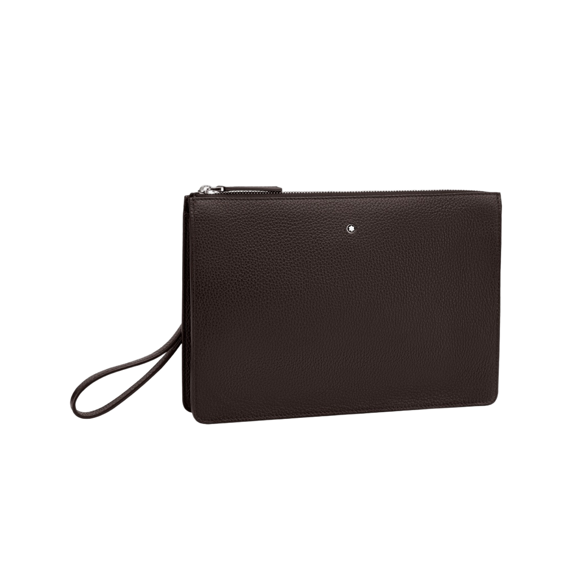 126051 Montblac Meisterstuck Soft Grain Clutch with 2 Compartments Brown - 대표 이미지 #1