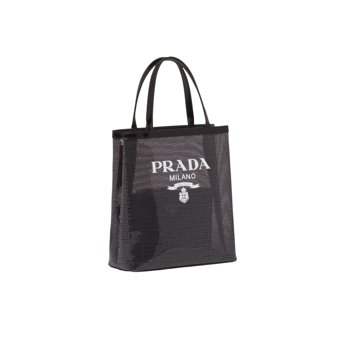 프라다 스몰 세퀸 메쉬 토트백 블랙(Prada Small Sequined Mesh Tote Bag Black) - 2