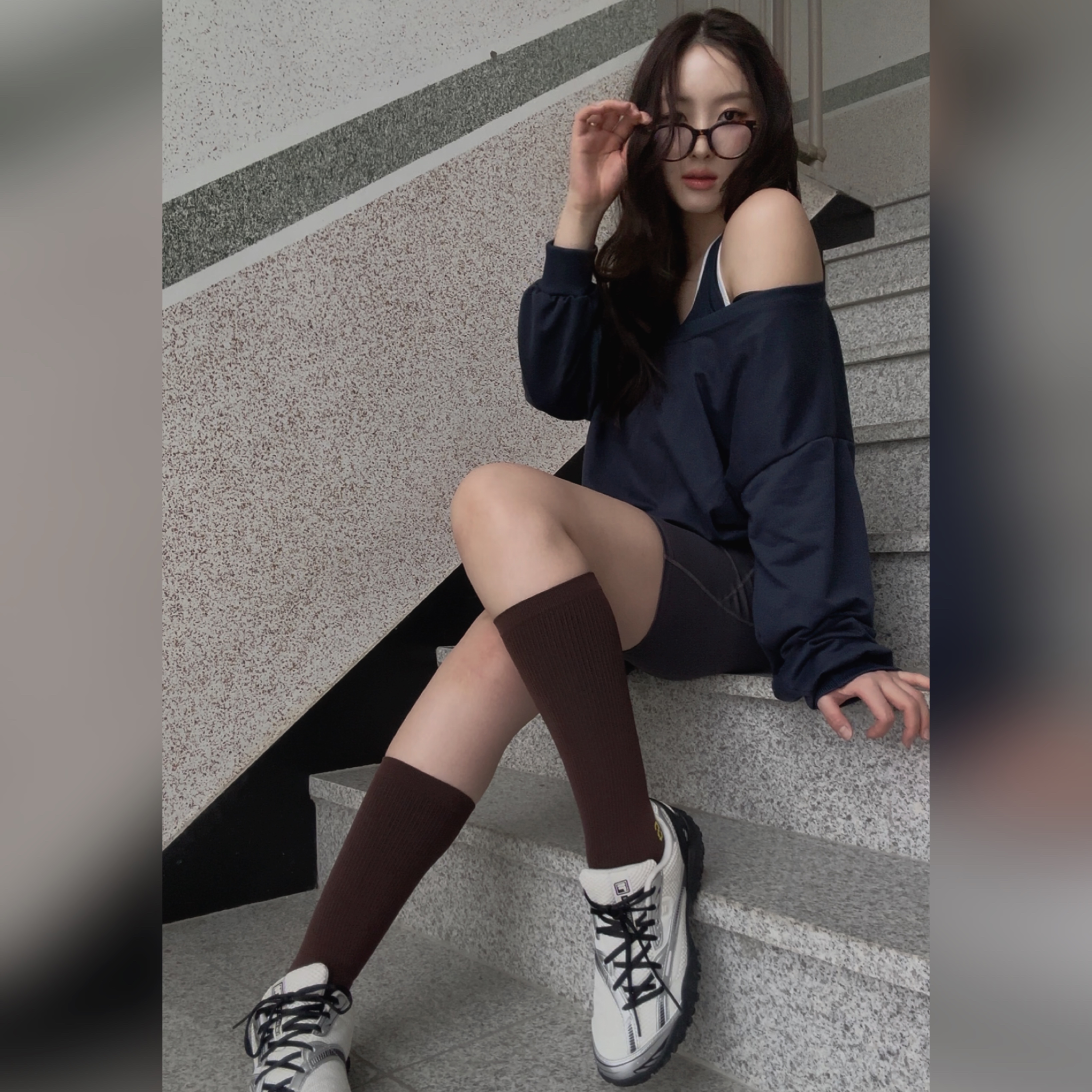 Fila Echappe v2 White Black 착용 스타일 - 3