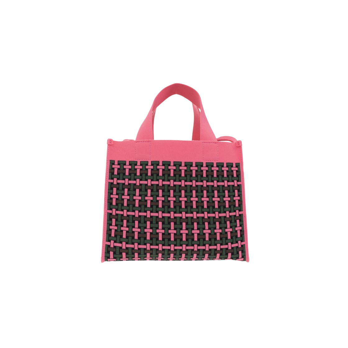 마르니 자카드 쇼퍼 핑크 블랙(Marni Jacquard Shopper Pink Black) - 2