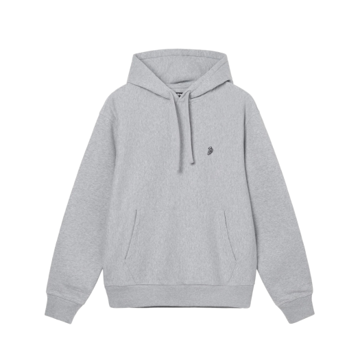 Stussy Swirl Embroidered Hoodie Grey Heather